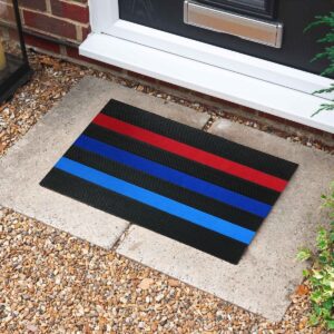 Halılı ve Deri Şeritli Toz ve Nem Alıcı Lastik Kapı Önü Paspası