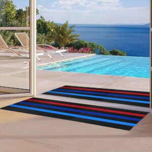 Halılı ve Deri Şeritli Toz ve Nem Alıcı Lastik Kapı Önü Paspası