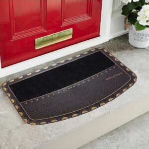 Welcome Yazılı Desenli Kauçuk Toz Tutucu Kapı Önü Paspası Rose