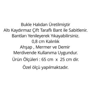 Bukle Halıdan Ekonomik Basamak Ve Merdiven Paspası 16'lı