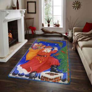 Santa Claus Ve Merry Christmas Temalı Halı