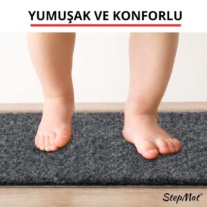 Kaymaz Tabanlı Ve Yıkanabilir Merdiven Basamak Halısı
