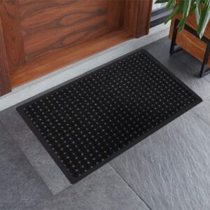 Siyah Benekli Toz Kontrollü Pvc Tabanlı Nem Alıcı Kapı Önü Paspası