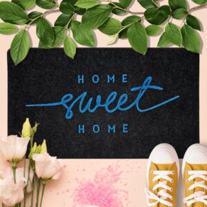 Şık Home Sweet Home Kauçuk Tabanlı Kapı Önü Paspası