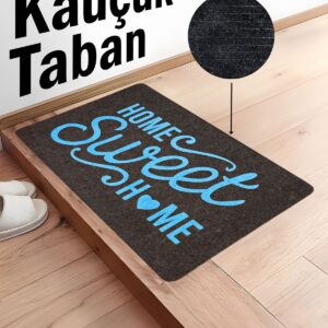 Home Sweet Home Kauçuk Tabanlı Kapı Önü Paspası