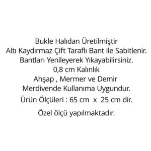 Bukle Halıdan Ekonomik Basamak ve Merdiven Paspası