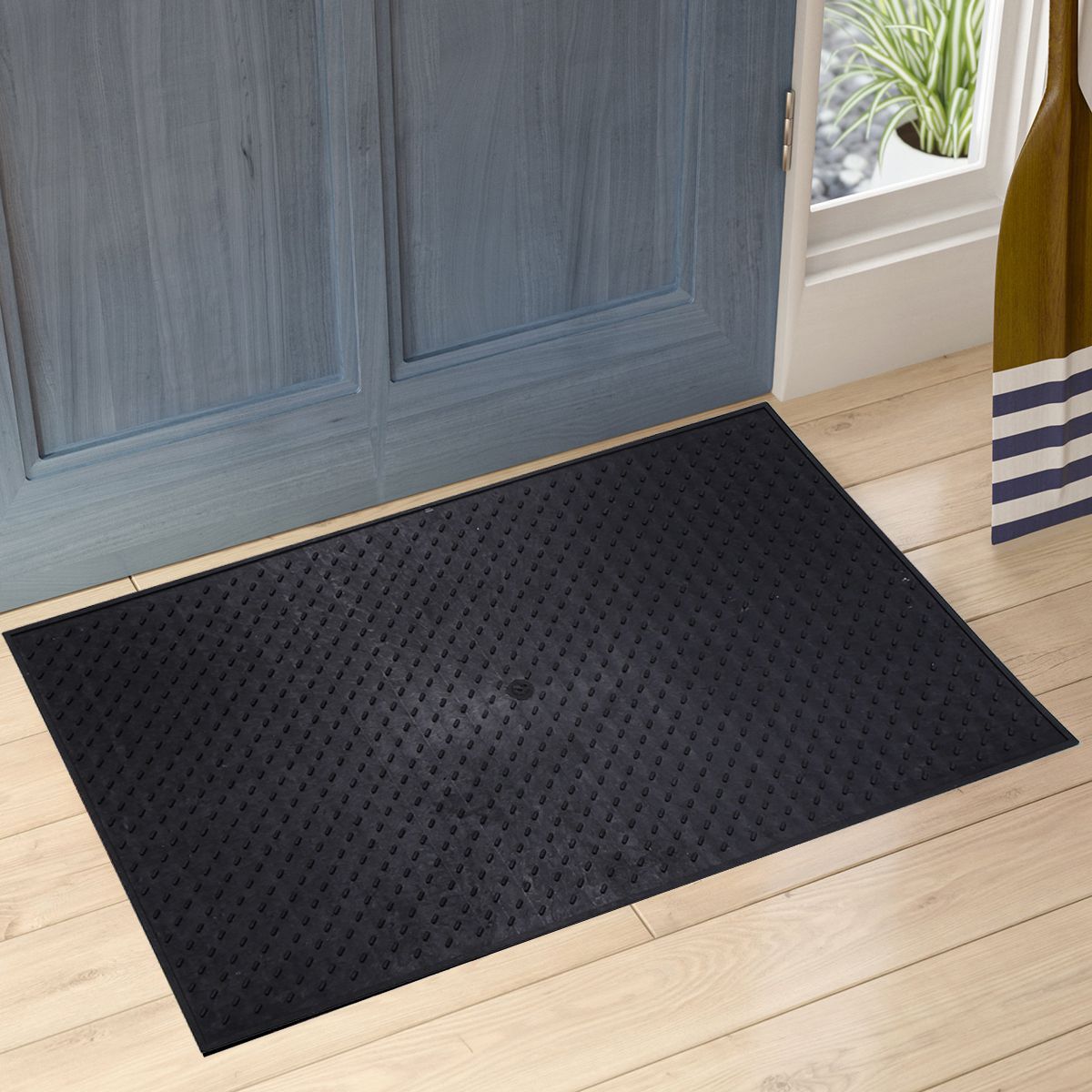 Old City Baskılı Çift Taraflı Kauçuk Kapı Önü Paspası