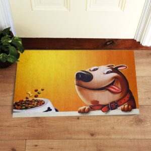 Sevimli Köpek Baskılı Kauçuk Çocuk Odası Paspası