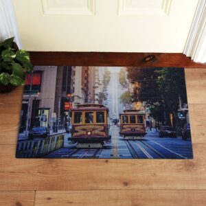 Vanness Avenue Vancouver Baskılı Çift Taraflı Kauçuk Kapı Önü Pas