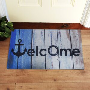 Welcome Baskılı Çift Taraflı Kauçuk Kapı Önü Paspası