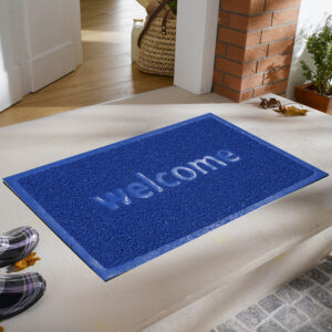 Welcome Baskılı Kıvırcık Kapı Önü Paspası