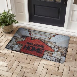 Welcome Home Baskılı Kaliteli Kauçuk Kapı Önü Paspası