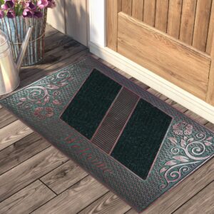 Welcome Yazılı Toz Tutma Özellikli Kauçuk Kapı Önü Paspası